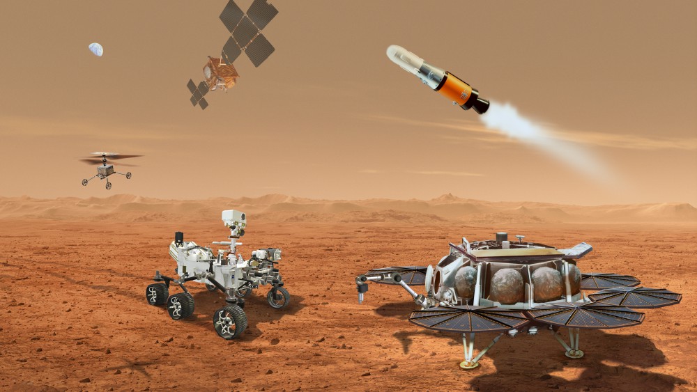 Marte: i campioni raccolti saranno prelevati dalla NASA con elicotteri spaziali